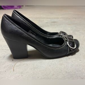 MATISSE Women’s Black Leather Pumps Shoes  Made In Brazil - Size 8.5M